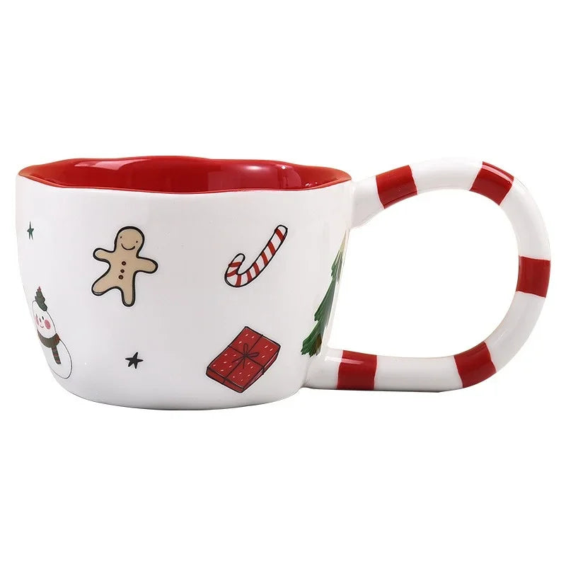 Hand-Pinched Ceramic Christmas Mug – Holiday Texture Edition