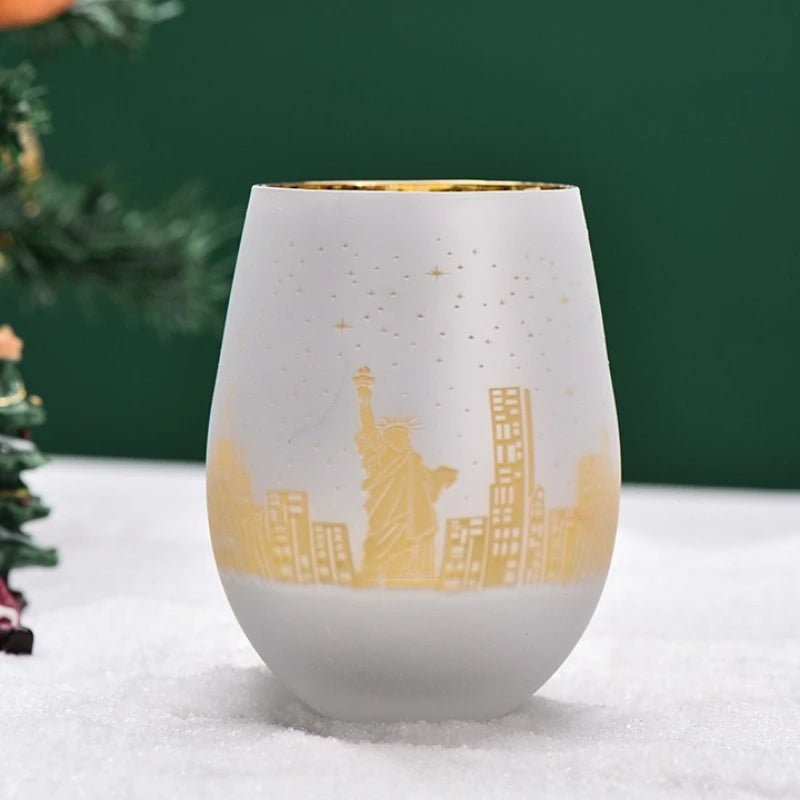 Christmas Tree Goblet Wine Glass – Electroplated Holiday Edition
