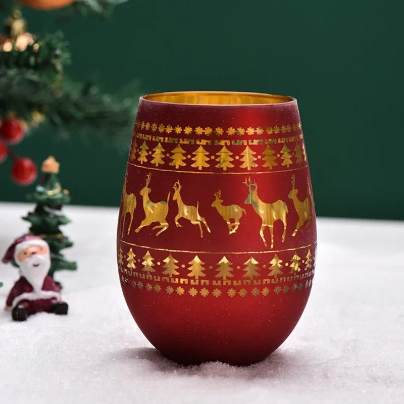 Christmas Tree Goblet Wine Glass – Electroplated Holiday Edition