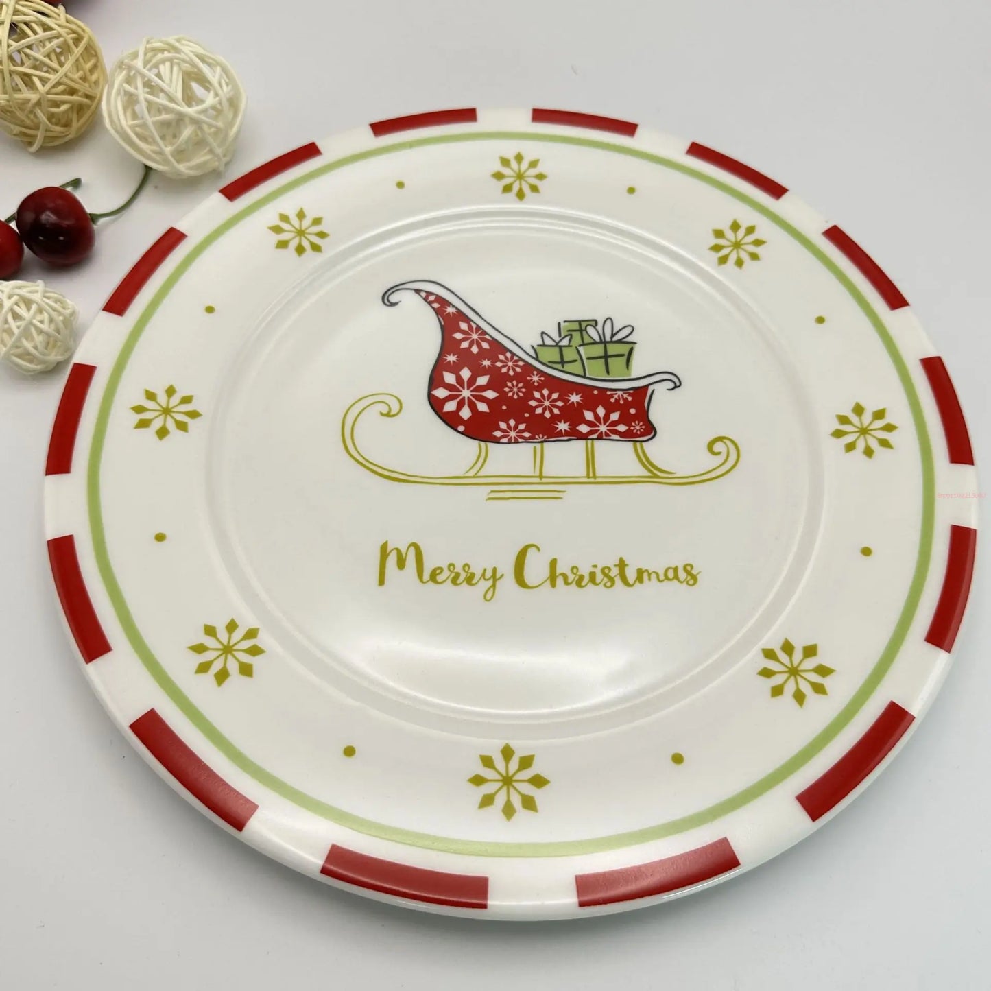 Creative Christmas Dinner Plate Set – Festive Breakfast Edition