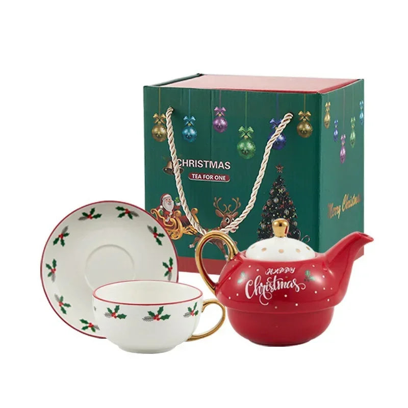 Gold Plated Christmas Tea Set – Holiday Elegance Edition