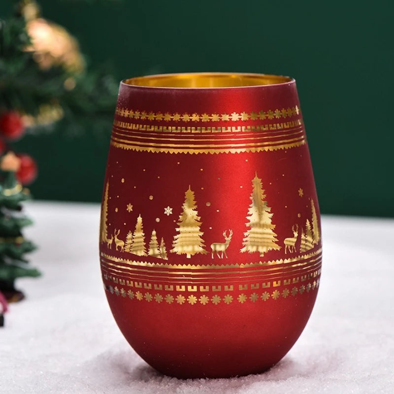 Christmas Tree Goblet Wine Glass – Electroplated Holiday Edition