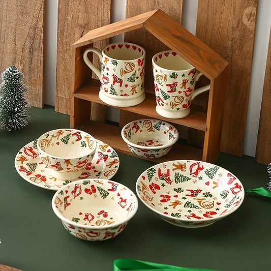 Christmas Ceramic Tableware Set – Holiday Dining Edition