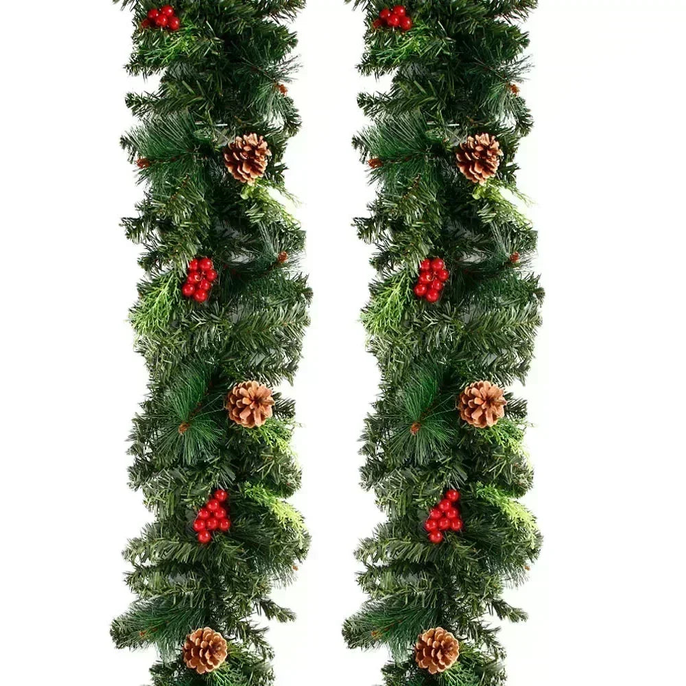 Hollylane Glow LED Christmas Garland — Pinecones & Red Berries | Seasons Co.