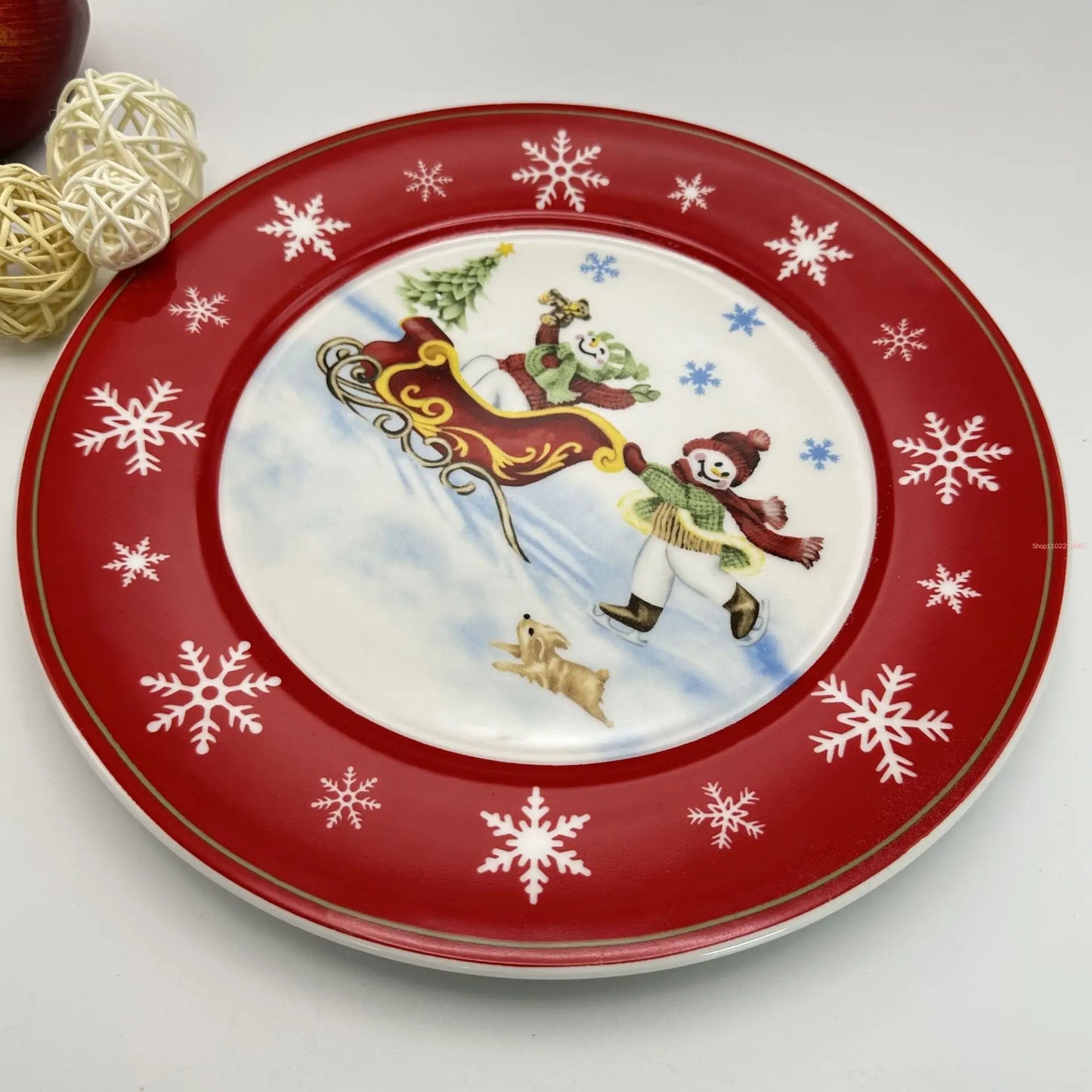 Creative Christmas Dinner Plate Set – Festive Breakfast Edition