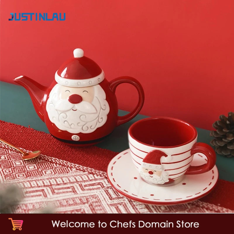 Santa Claus Ceramic Tea Set – Festive Afternoon Edition