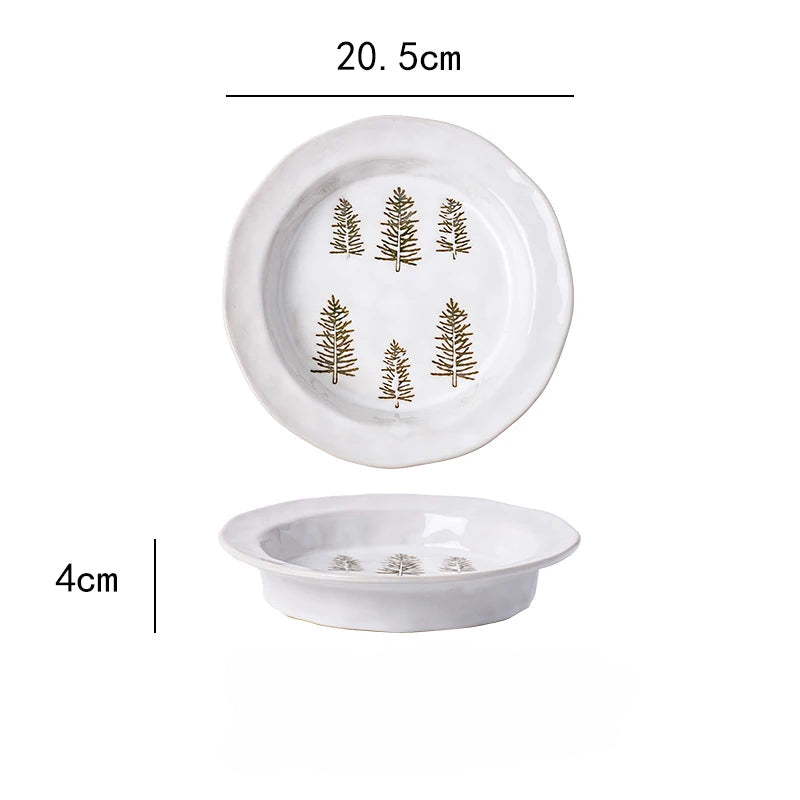 Exquisito juego de vajilla navideña de cerámica – Edición para las fiestas