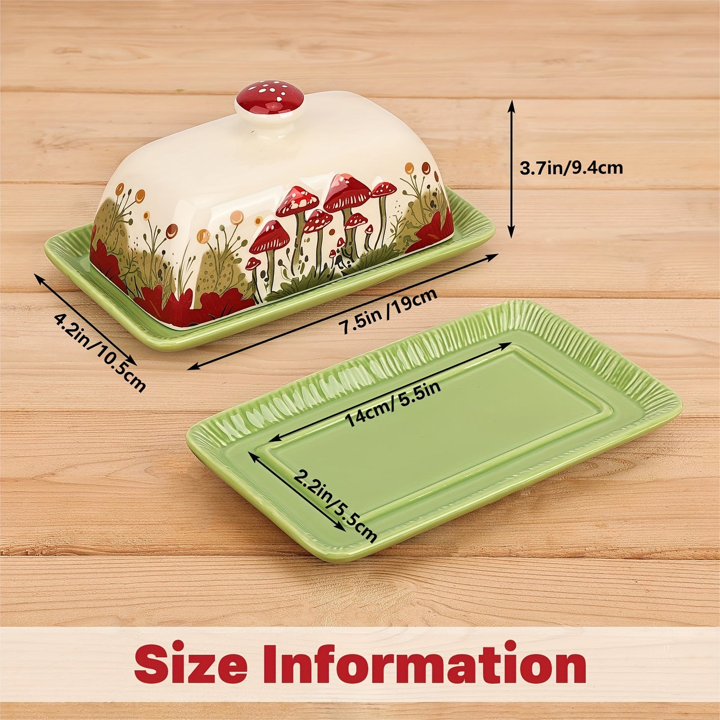 Christmas Ceramic Butter Dish – Reindeer & Santa Edition | Seasons Co.