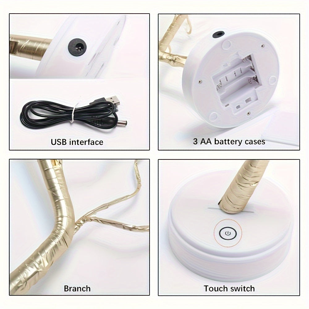 Lámpara de árbol LED Hoja Dorada — Edición Resplandor Tropical | Seasons Co.