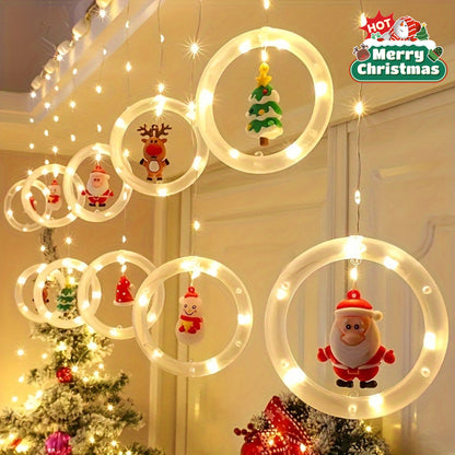 Rustic LED Curtain Lights — Santa & Reindeer Edition | Seasons Co.