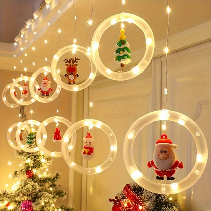 Rustic LED Curtain Lights — Santa & Reindeer Edition | Seasons Co.