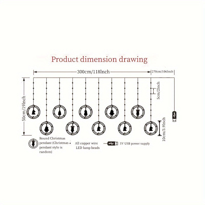 Rustic LED Curtain Lights — Santa & Reindeer Edition | Seasons Co.