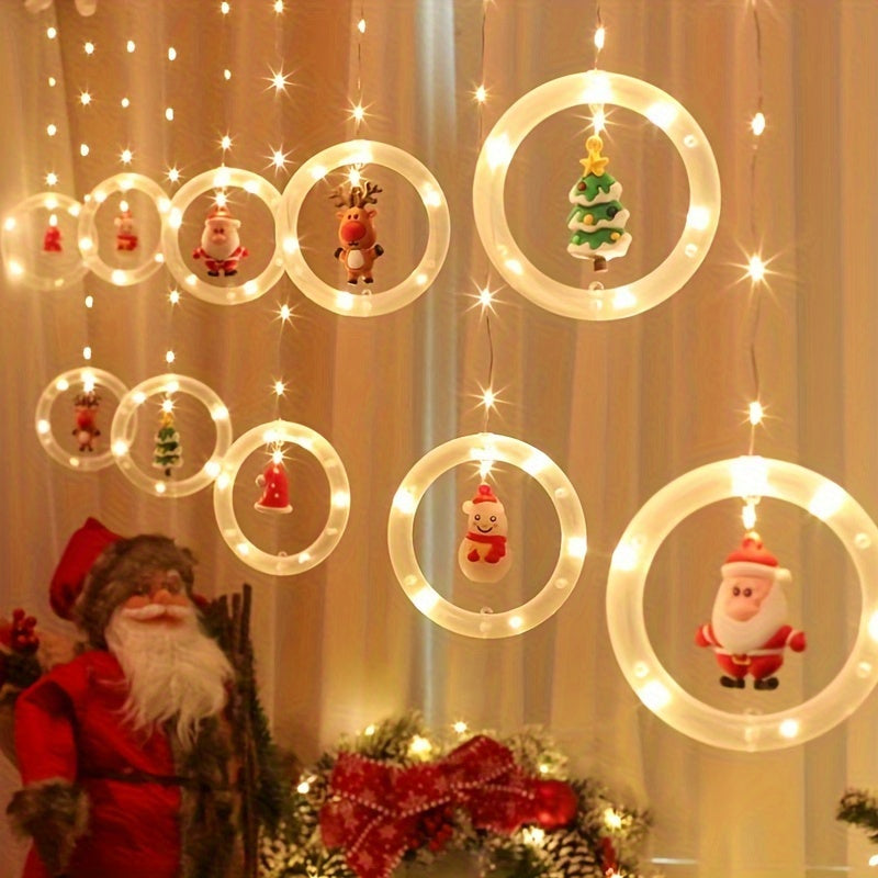 Rustic LED Curtain Lights — Santa & Reindeer Edition | Seasons Co.