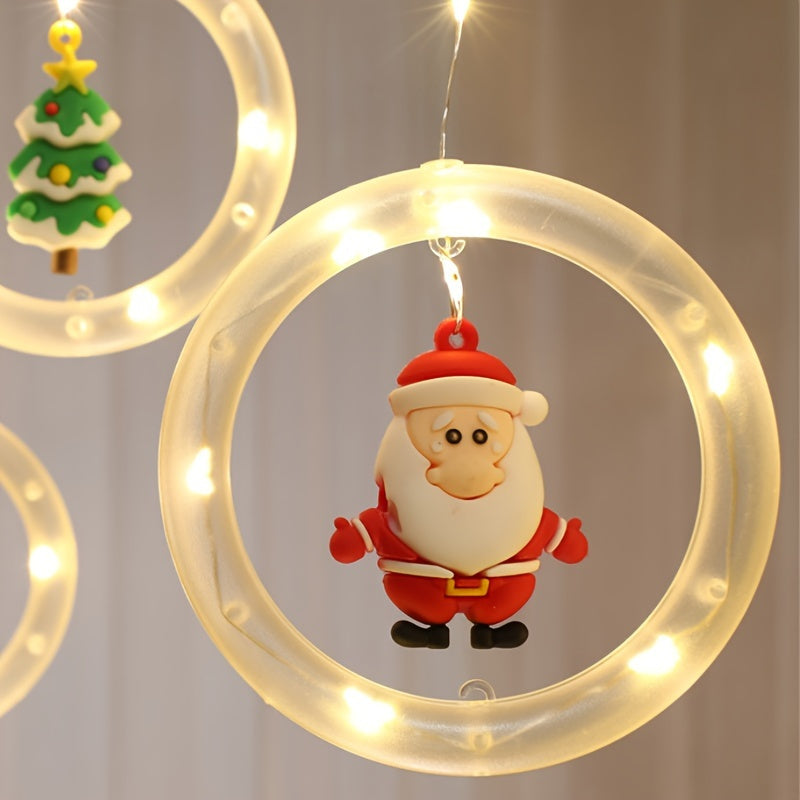 Rustic LED Curtain Lights — Santa & Reindeer Edition | Seasons Co.