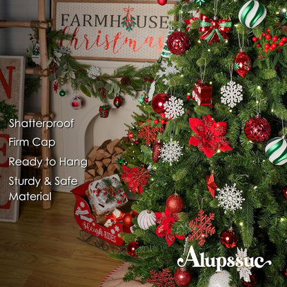 Full Christmas Ornament Set — 82-Piece Complete Tree Collection | Seasons Co.