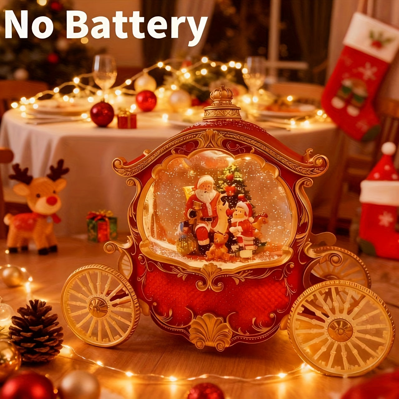 Royal Christmas Music Globe – Red Princess Car Edition | Seasons Co.