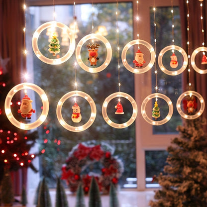 Rustic LED Curtain Lights — Santa & Reindeer Edition | Seasons Co.