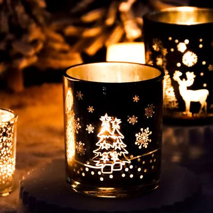 Golden Reindeer Candle Jar — Festive Glass Edition (10oz) | Seasons Co.