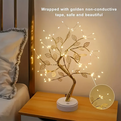 Lámpara de árbol LED Hoja Dorada — Edición Resplandor Tropical | Seasons Co.