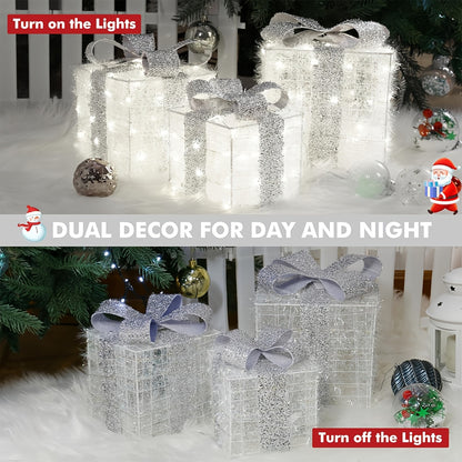 Christmas Lighted Gift Boxes Set — Warm Glow Edition | Seasons Co.
