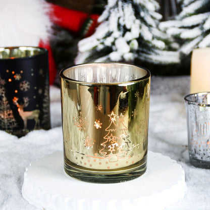 Golden Reindeer Candle Jar — Festive Glass Edition (10oz) | Seasons Co.