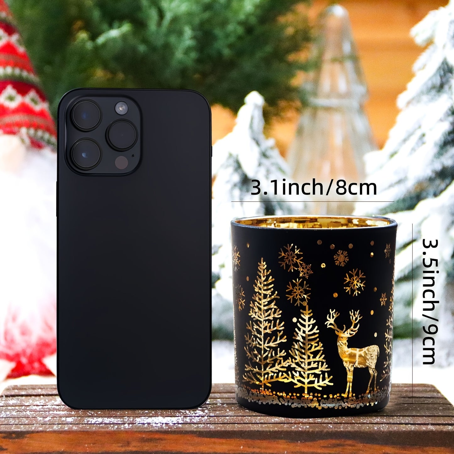 Golden Reindeer Candle Jar — Festive Glass Edition (10oz) | Seasons Co.