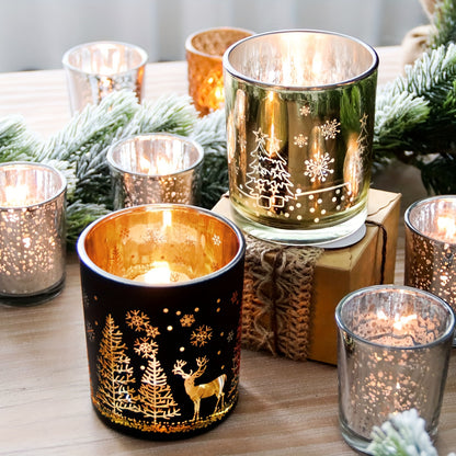 Golden Reindeer Candle Jar — Festive Glass Edition (10oz) | Seasons Co.