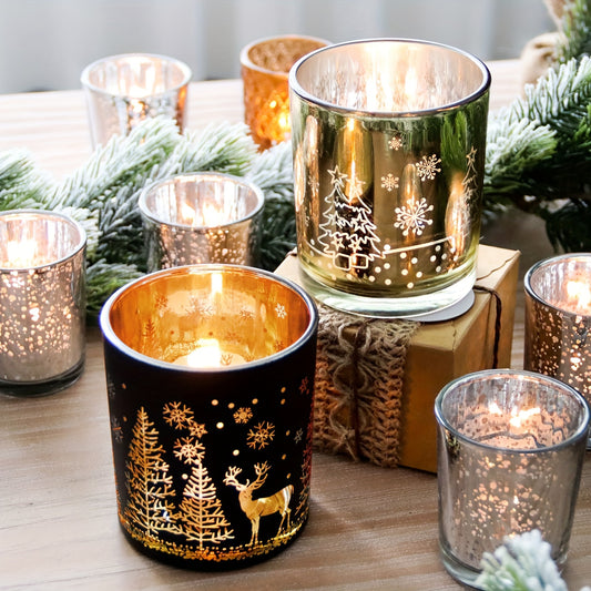 Golden Reindeer Candle Jar — Festive Glass Edition (10oz) | Seasons Co.
