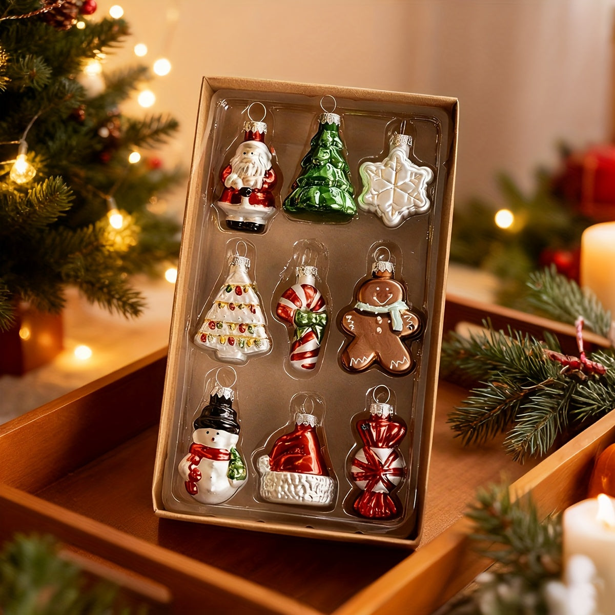 Holiday Ornament Set — Classic Christmas Icons (9 pcs) | Seasons Co.