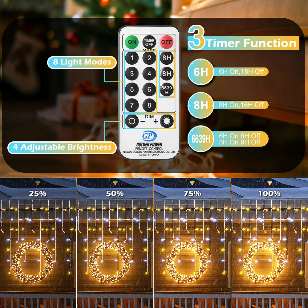 LED Icicle Fairy Lights – 10m