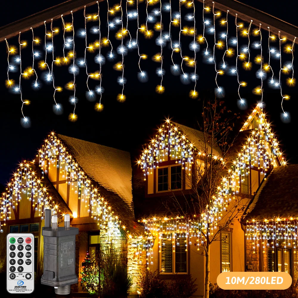 LED Icicle Fairy Lights – 10m
