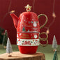 Festive Ceramic Tea Set – Santa & Elk Edition