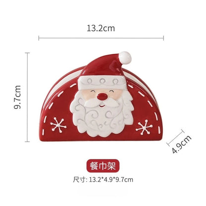 Santa Claus Ceramic Dessert Plate – Holiday Joy Edition