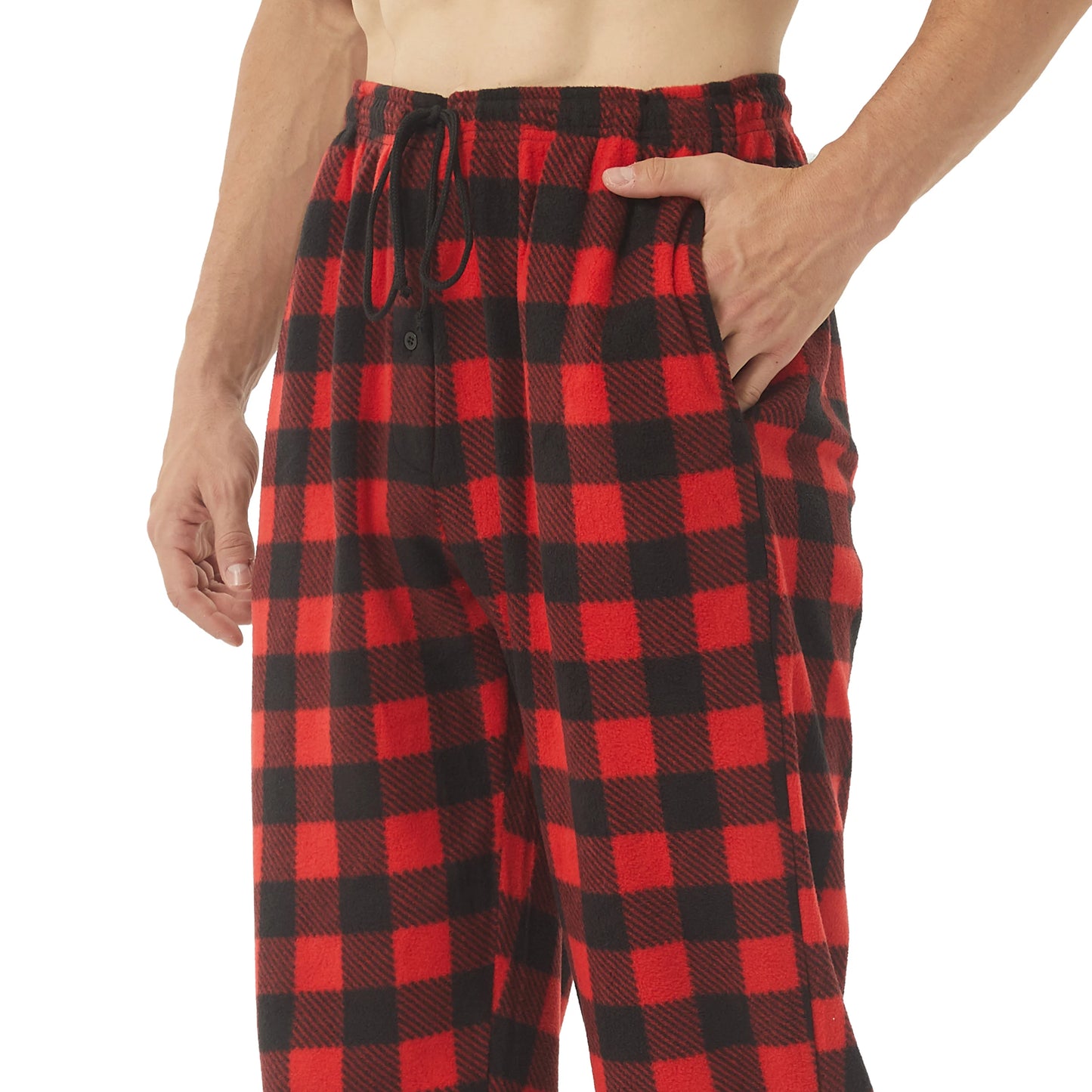 Men’s Fleece Pajama Pants – Warm Plaid Edition