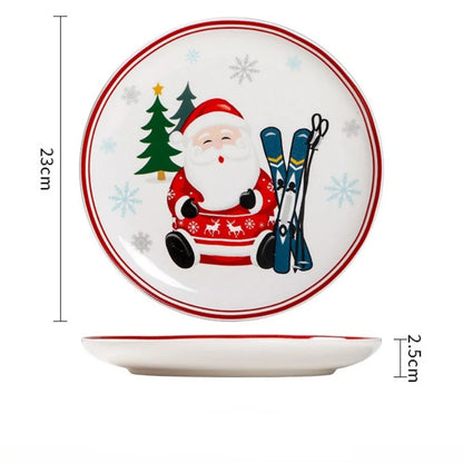 Santa Claus Ceramic Mug & Plate – Festive Dessert Set | Seasons Co.