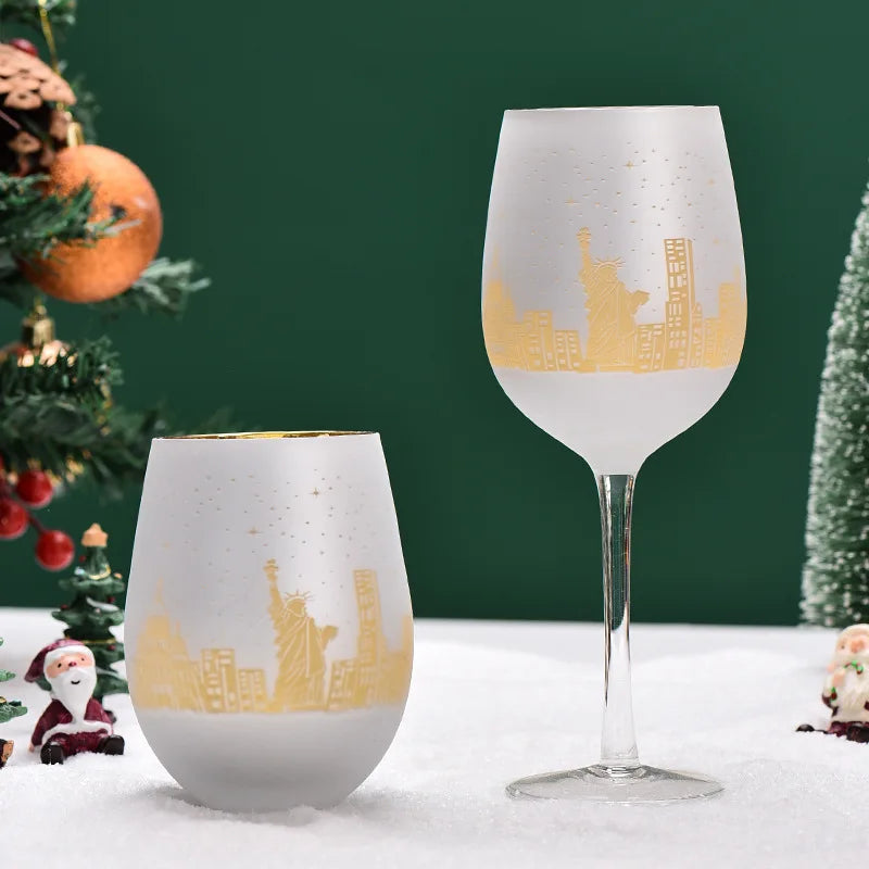 Christmas Tree Goblet Wine Glass – Electroplated Holiday Edition
