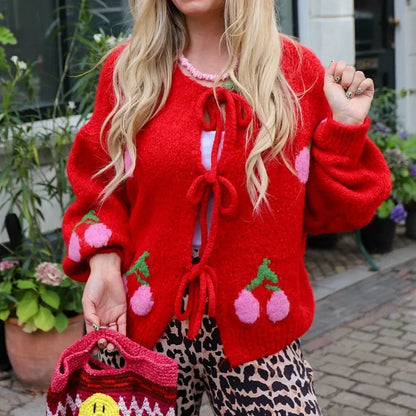 Cárdigan de punto Autumn Bloom — Edición rosa suave | Seasons Co.