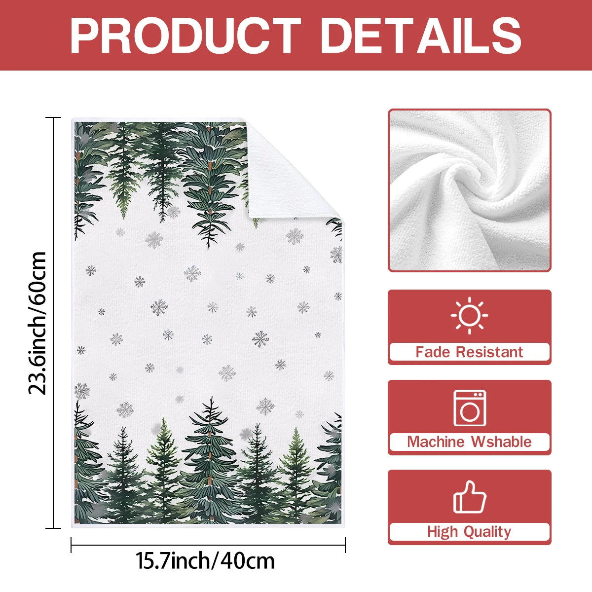 Christmas Kitchen Towels – Cedar & Mistletoe Edition (Set of 2 / 4)