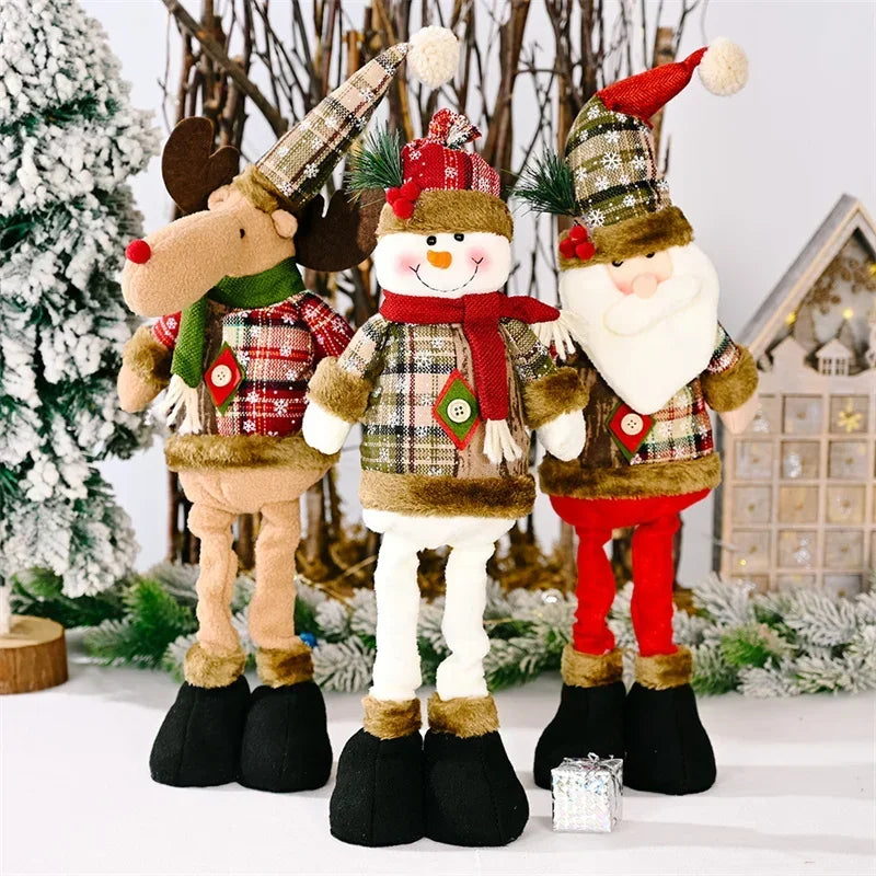 Festive Standing Doll – Santa, Snowman & Elk Edition