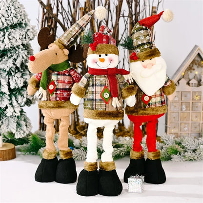 Festive Standing Doll – Santa, Snowman & Elk Edition