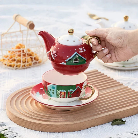 Gold Plated Christmas Tea Set – Holiday Elegance Edition