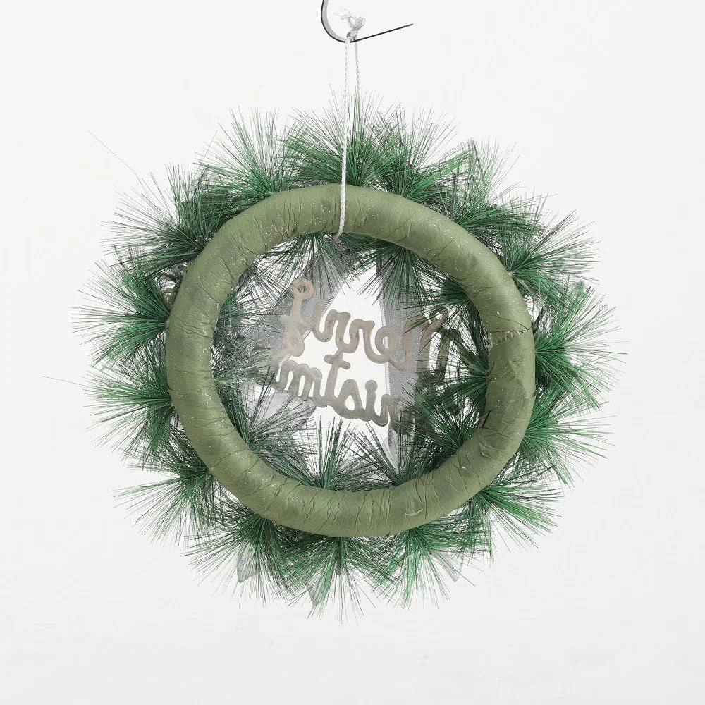 Silver Radiance Christmas Wreath — Elegant Mixed Decoration | Seasons Co.