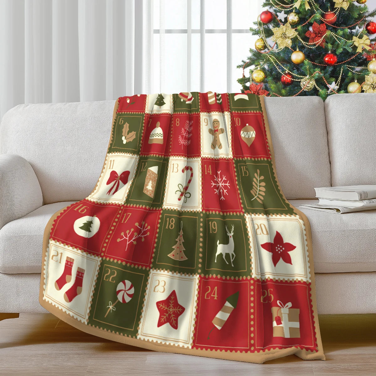 Christmas Countdown Flannel Blanket – Holiday Ceremony Edition