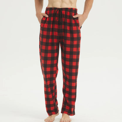 Men’s Fleece Pajama Pants – Warm Plaid Edition