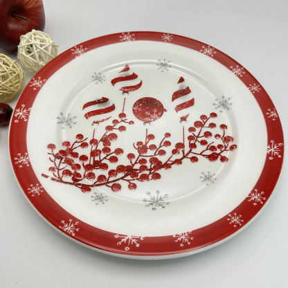 Creative Christmas Dinner Plate Set – Festive Breakfast Edition