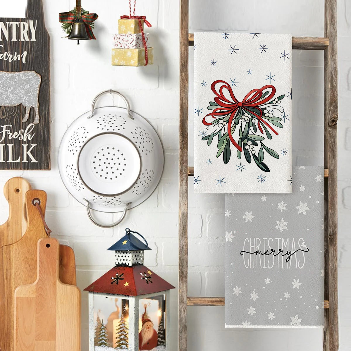 Christmas Kitchen Towels – Cedar & Mistletoe Edition (Set of 2 / 4)