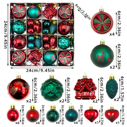 Christmas Tree Ornaments – Shiny Bauble Edition BIG PACK