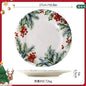 Festive Holiday Ceramic Plate – “Festive Foliage” Edition Porcelain