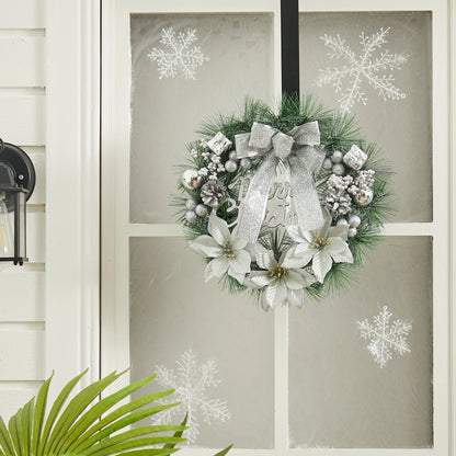 Silver Radiance Christmas Wreath — Elegant Mixed Decoration | Seasons Co.