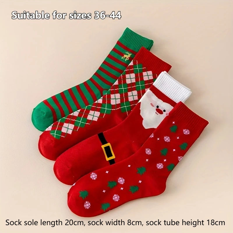 Christmas Socks Set – Santa, Reindeer & Snowman Edition (5 / 10 Pairs)